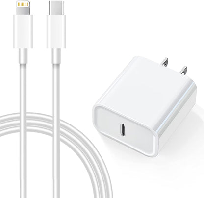 20W USB C - lightning  Fast Charger  Fast Charging Block with 3.3ft USB C to Lightning iPhone & ipad